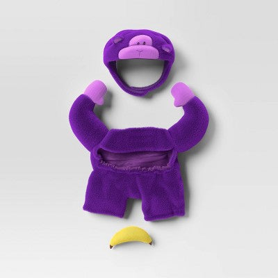 Halloween Gorilla Dog And Cat Frontal Costume With Banana Toy - Hyde And EEK! Boutique™