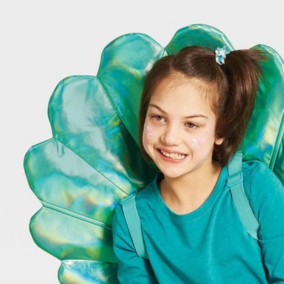 Kids' Adaptive Mermaid Halloween Costume - Hyde And EEK! Boutique™: Sequined Tail, Shiny Wings