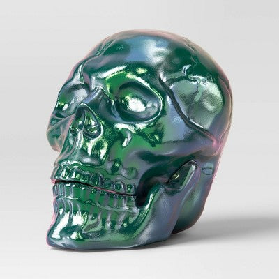 10" Large Plated Skull Halloween Decorative Prop - Hyde And EEK! Boutique™