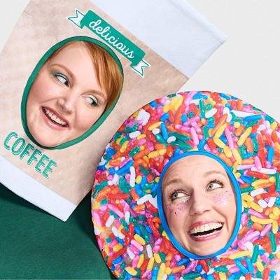 2pc Adult Coffee And Donut Costume Masks Kit - Hyde And EEK! Boutique™