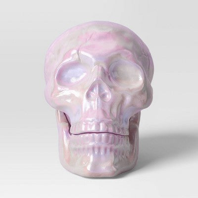 10" Large Plated Skull Halloween Decorative Prop - Hyde And EEK! Boutique™