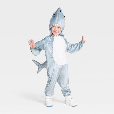 Toddler Shark Halloween Costume Jumpsuit - Hyde And EEK! Boutique™ Gray