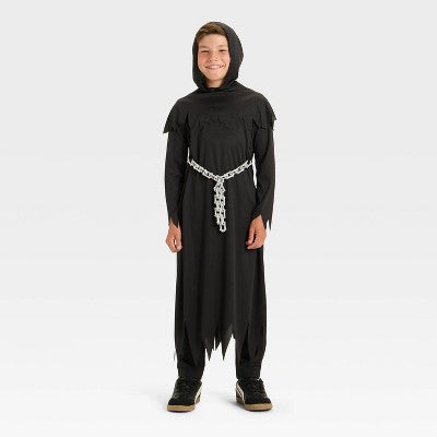 Kids' Reaper Halloween Costume Robe - Hyde And EEK! Boutique™ Black