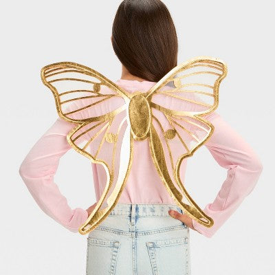 Kids' Butterfly Fairy Gold Wings Halloween Costume One Size Fits Most - Hyde And EEK! Boutique™
