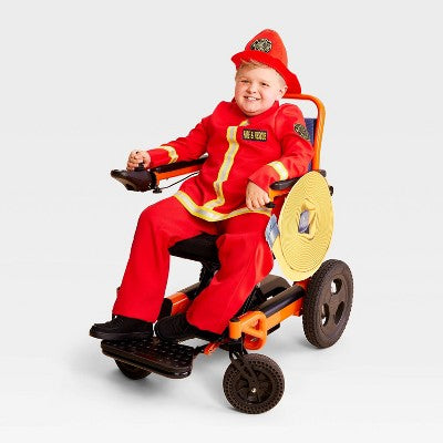 Toddler Glows In The Dark Firefighter With Wheel Cover Adaptive Costume - Hyde And EEK! Boutique™