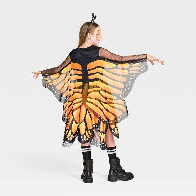  Kids' Glows Under Blacklight Monarch Butterfly Costume Dress - Hyde And EEK! Boutique™