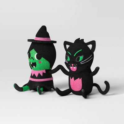  Witch And Cat Duo Figurine - Hyde And EEK! Boutique™ Black