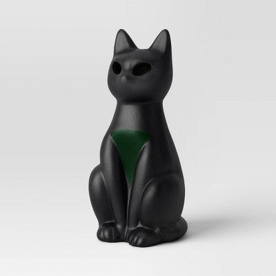  6.88" Lit Plastic Cat Figurine - Hyde And EEK! Boutique™ Matte Black