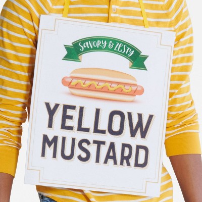  2pc Adult Mustard Halloween Costume Accessory Set - Hyde And EEK! Boutique™: Headpiece & Labels