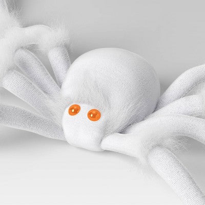  20" Plush White Glow Under Black Light Spider Halloween Decorative Prop - Hyde And EEK! Boutique™