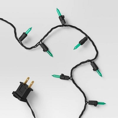  100ct LED Halloween Indoor Outdoor Miniature String Lights Neon Green/Black - Hyde And EEK! Boutique™