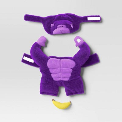  Halloween Gorilla Dog And Cat Frontal Costume With Banana Toy - Hyde And EEK! Boutique™
