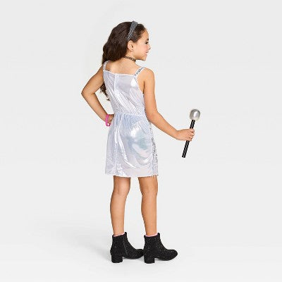  Kids' Pop Star Costume Dress Silver - Hyde And EEK! Boutique™
