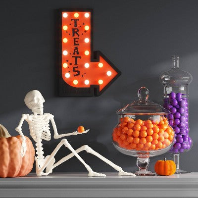  24" Poseable Skeleton Halloween Decorative Prop Iridescent - Hyde And EEK! Boutique™