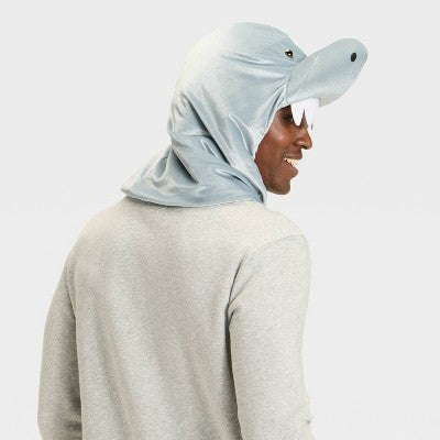  Adult Snood Shark Halloween Costume Headwear - Hyde And EEK! Boutique™ Gray