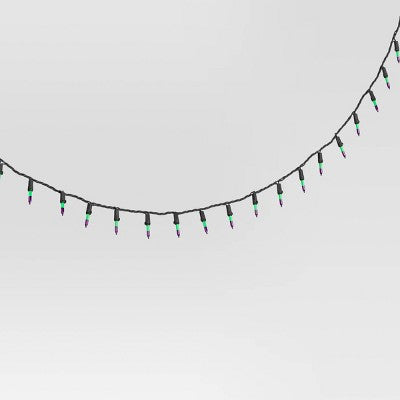  100ct LED Halloween Indoor Outdoor Double Filament String Lights Purple/Green/Black - Hyde And EEK! Boutique™