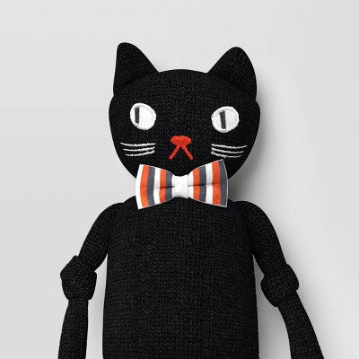  Knit Cat Sitabout Character Figurine - Hyde And EEK! Boutique™ Black