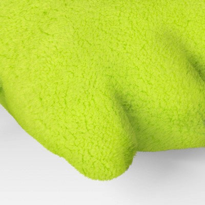  Ghost Shaped Faux Shearling Halloween Throw Pillow Green - Hyde And EEK! Boutique™: Indoor Novelty Cushion, Polyester Fill