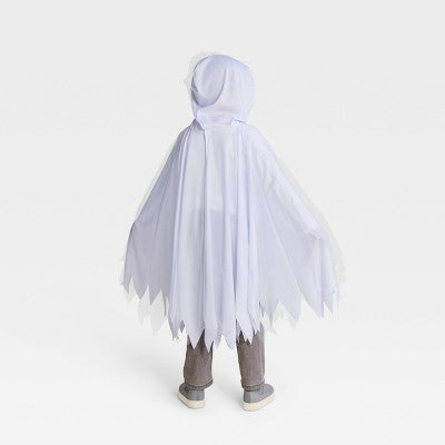  Kids' Ghost Cape Halloween Costume - Hyde And EEK! Boutique™: White Polyester, Ages 3+