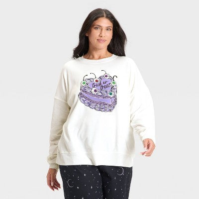  Women's Halloween Fleece Pajama Sweatshirt - Hyde And EEK! Boutique™