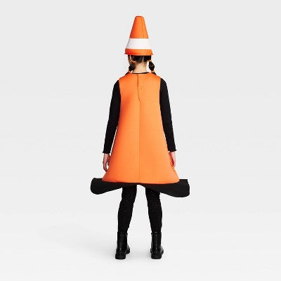  Kids' And Adult Glow In The Dark Construction Cone Halloween Costume With Headpiece One Size - Hyde And EEK! Boutique™