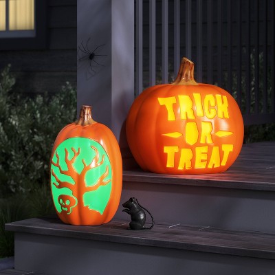  16" Lit Pumpkin Creepy Tree With Timer Full Blow Mold Halloween Decorative Prop - Hyde And EEK! Boutique™