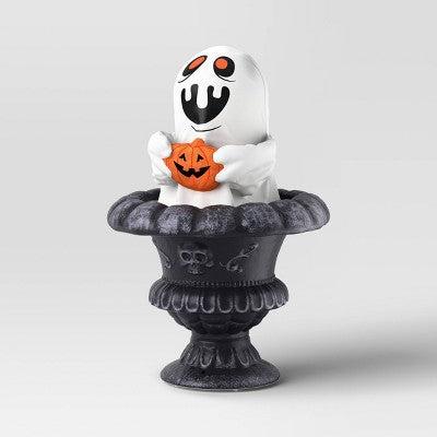  12" Rising Porch Pot Ghost Halloween Decorative Prop Black - Hyde And EEK! Boutique™