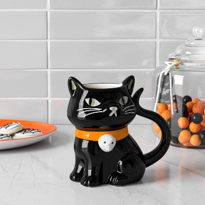  12 Fl Oz Figural Black Cat Mug - Hyde And EEK! Boutique™