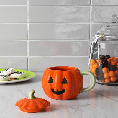  9.5 Fl Oz Jack-o-Lantern Mini Figural Mug With Lid - Hyde And EEK! Boutique™