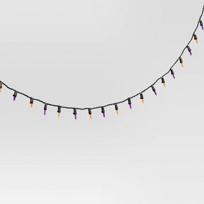  100ct LED Halloween Indoor Outdoor Miniature String Lights Orange/Purple/Black - Hyde And EEK! Boutique™