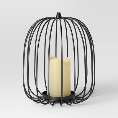  10" Lit Metal Pumpkin Lantern - Hyde And EEK! Boutique™