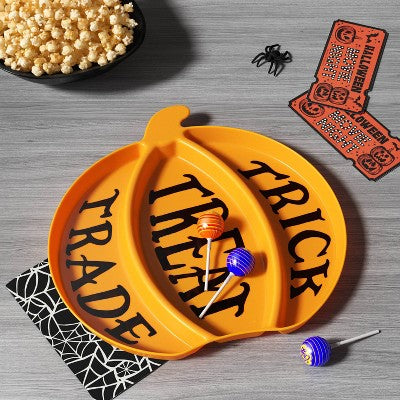  Halloween Candy Storage Vessel Pumpkin Plate - Hyde And EEK! Boutique™