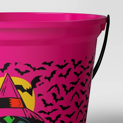  7.64" Witch Halloween Plastic Trick Or Treat Pail Dark Pink - Hyde And EEK! Boutique™