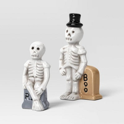  3pc Skeletons Mini Mantle Ceramic Decorative Accent Set - Hyde And EEK! Boutique™