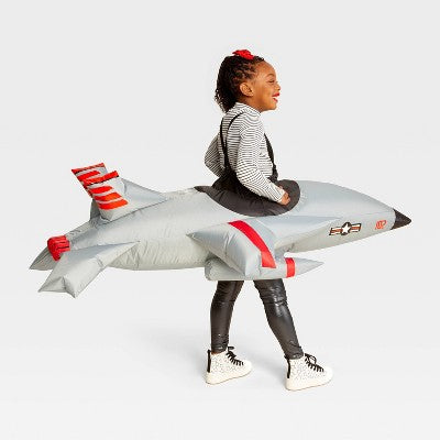  Kids' Fighter Jet Ride On Halloween Costume Inflatable Suits - Hyde And EEK! Boutique™ Gray One Size Fits Most