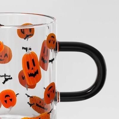 15.2 Fl Oz Glass Jack-o-Lantern Print Mug - Hyde And EEK! Boutique™