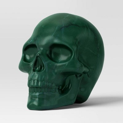  Plastic Skull Figurine - Hyde And EEK! Boutique™ Rich Dark Green