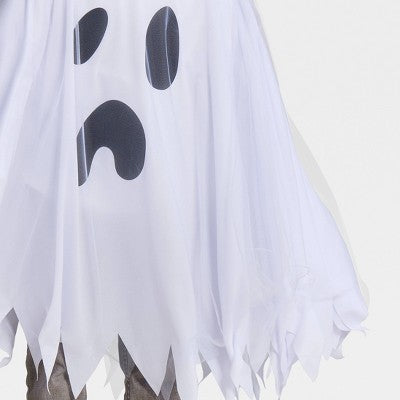  Kids' Ghost Cape Halloween Costume - Hyde And EEK! Boutique™: White Polyester, Ages 3+