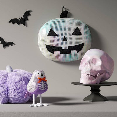  Hanging Disco Pumpkin Figurine - Hyde And EEK! Boutique™ Silver