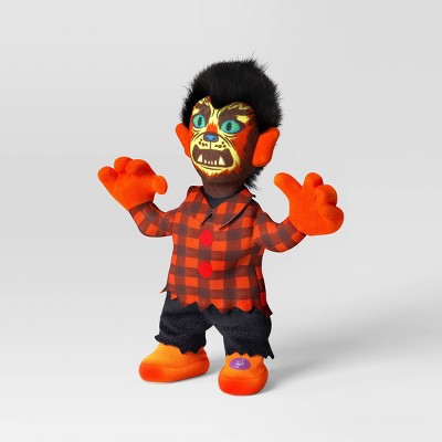  10" Animated Plush Werewolf Halloween Decorative Prop Orange - Hyde And EEK! Boutique™
