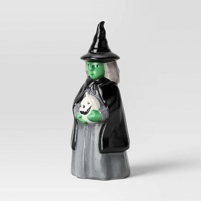  Small Ceramic Witch Figural With Jack O'Lantern - Hyde And EEK! Boutique™