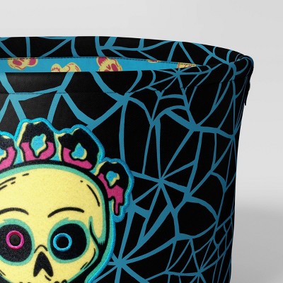  7.5" Boo Skull Halloween Trick Or Treat Fabric Basket - Hyde And EEK! Boutique™