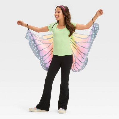  Kids' Blacklight Responsive Butterfly Wings Halloween Cape - Hyde And EEK! Boutique™