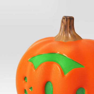  9" Lit Pumpkin Boo Halloween Decorative Prop With Timer - Hyde And EEK! Boutique™